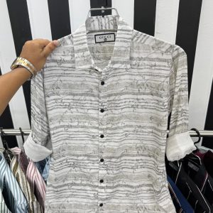 Gucci Grey Wave Floral Shirt